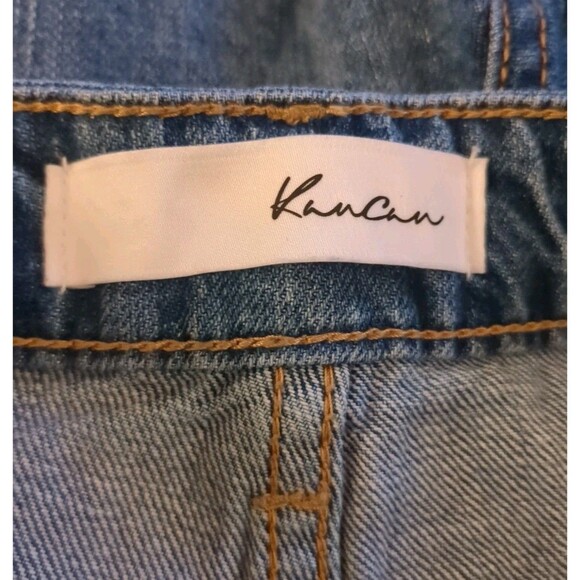 NEW KanCan Denim Shorts Murphy 28 High Rise Distressed Raw Hem Medium Wash 9/28 - Picture 9 of 12